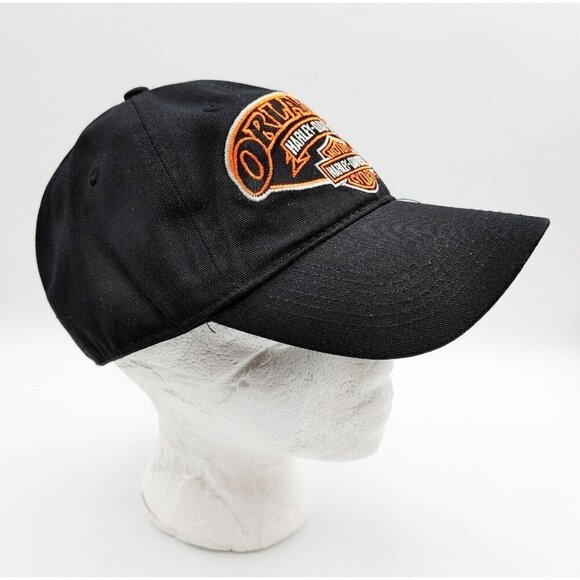 Orlando Harley Davidson Baseball Cap  Hat Adjustable Black Orange Florida - Picture 4 of 7